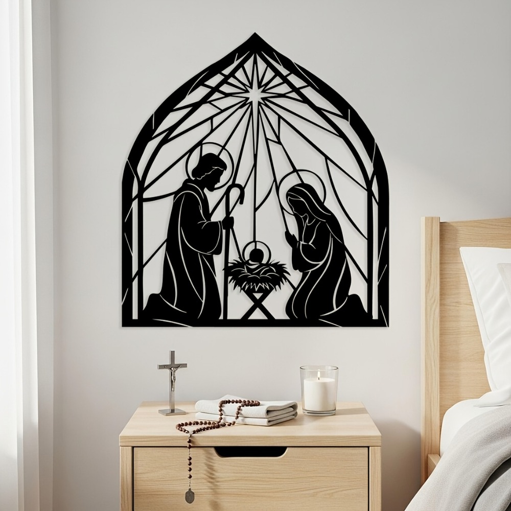 Art & Craft Paper Ideas For Kids - CIFBUY Religious Jesus Nativity Metal Wall