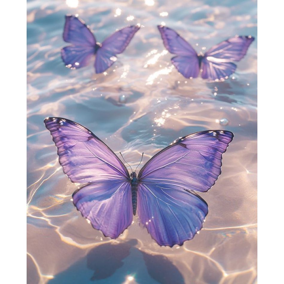Art Craft Ideas With Paper - RUOPOTY Diamond Painting Handmade Purple Butterfly