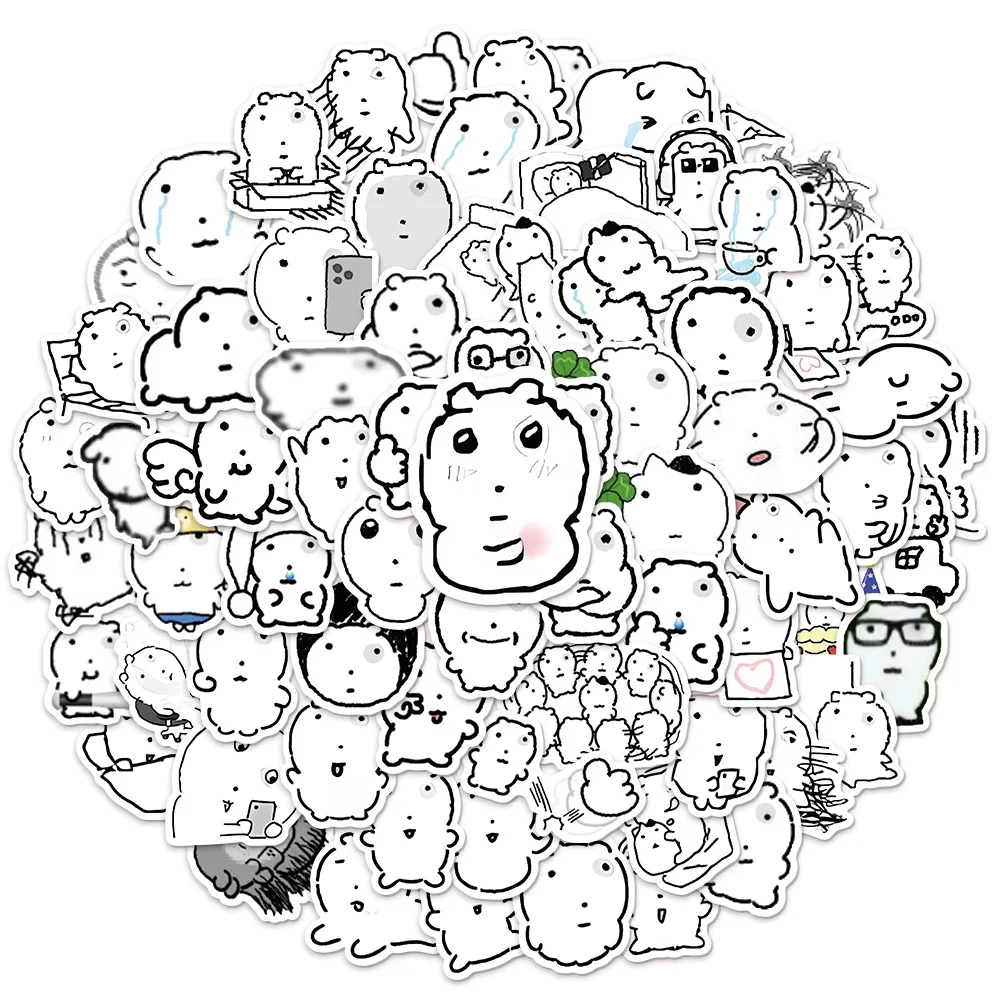 Artwork Craft - 72PCS Abstract Eye Bubble Cat Graffiti