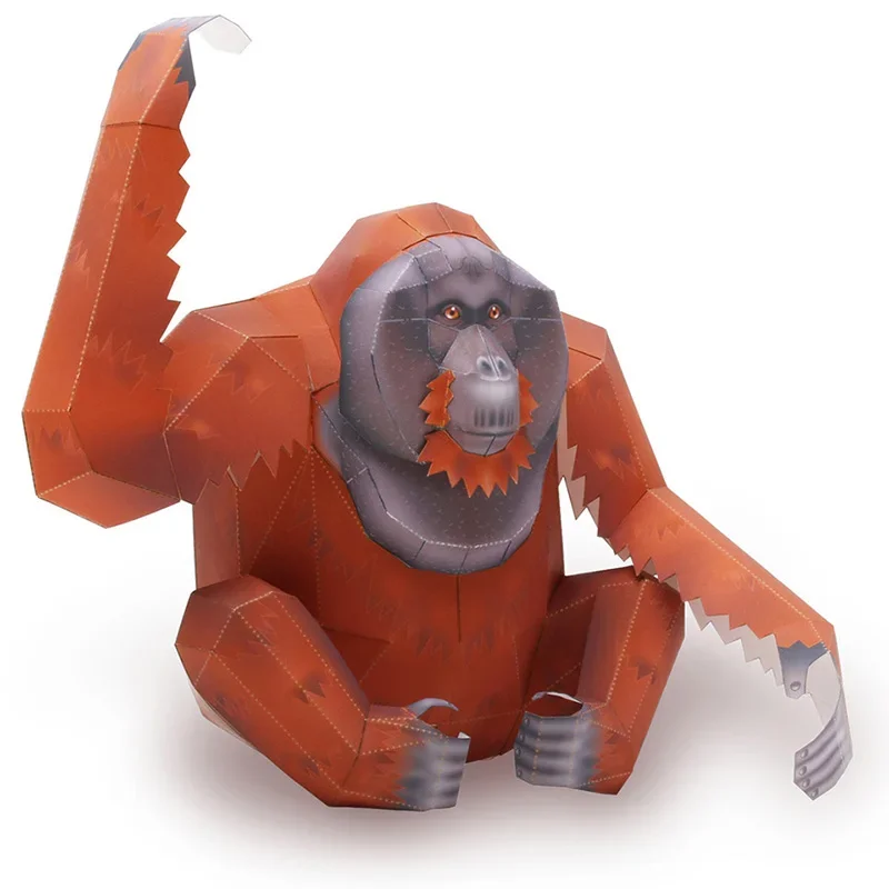 Art Craft Cardboard - Orangutan Gorilla Origami Art Folding Mini