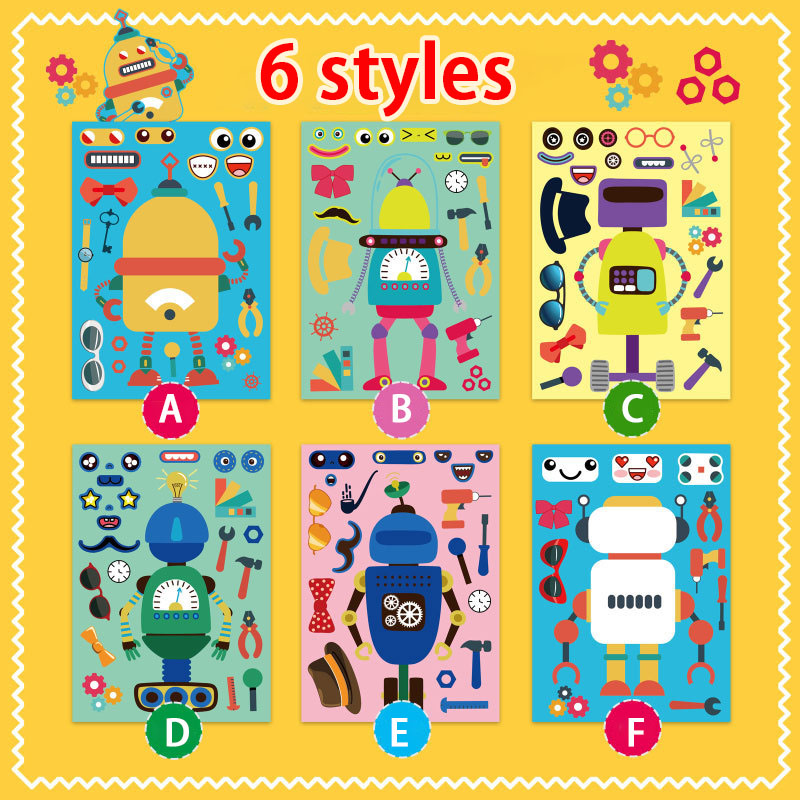 Assemble Robot Stickers For Ki - огляд і ціна Art Craft Toddler
