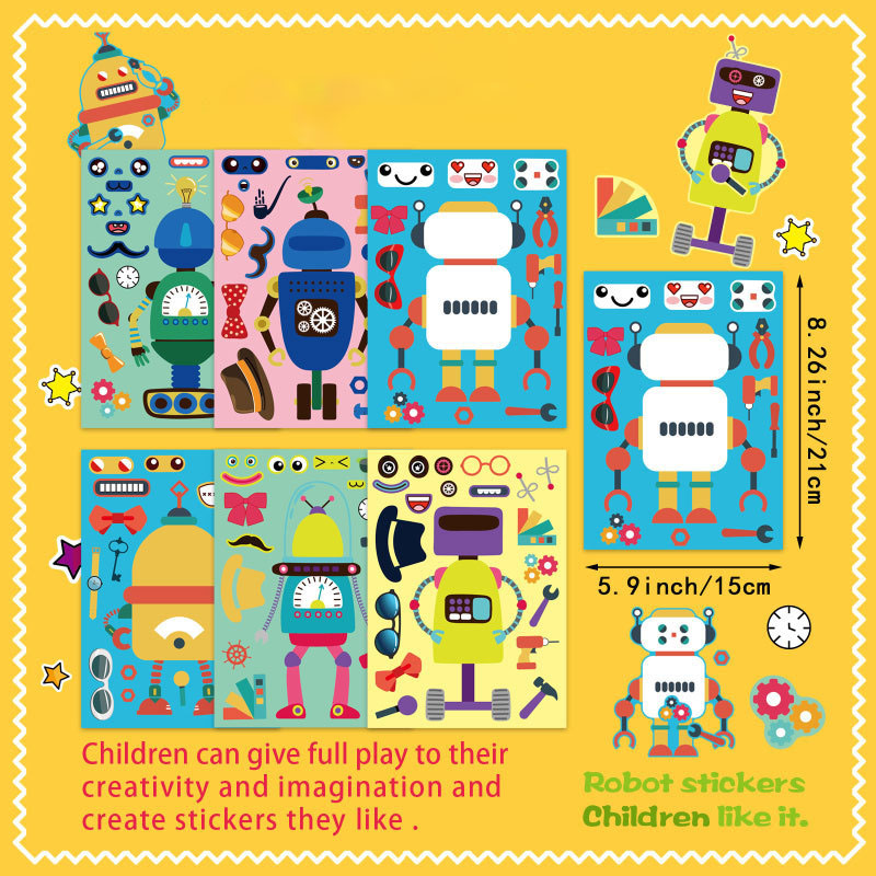 Assemble Robot Stickers For Ki - огляд і ціна Art Craft Toddler