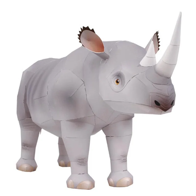 Rhinoceros Hook-lipped Handmad - огляд і ціна Art Craft Cardboard