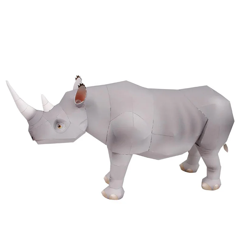 Rhinoceros Hook-lipped Handmad - огляд і ціна Art Craft Cardboard