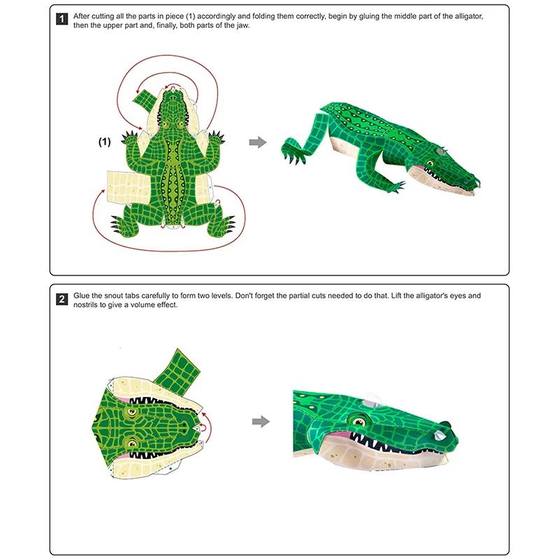 Alligator Crocodile Folding Or - огляд і ціна Art Craft Cardboard