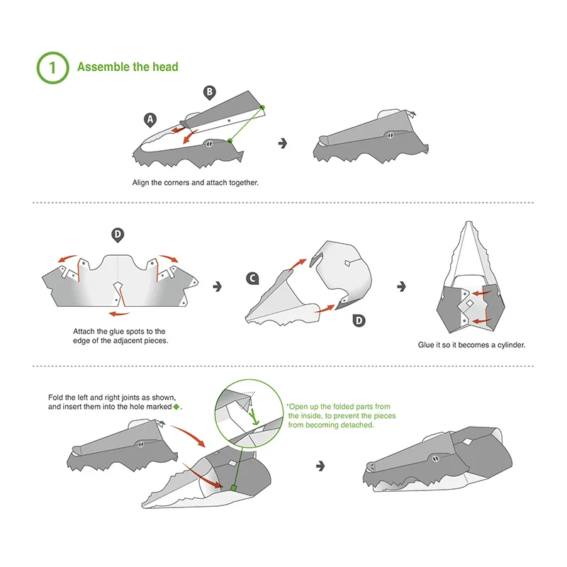 Crocodile Folding Origami Art  - огляд і ціна Art Craft Cardboard