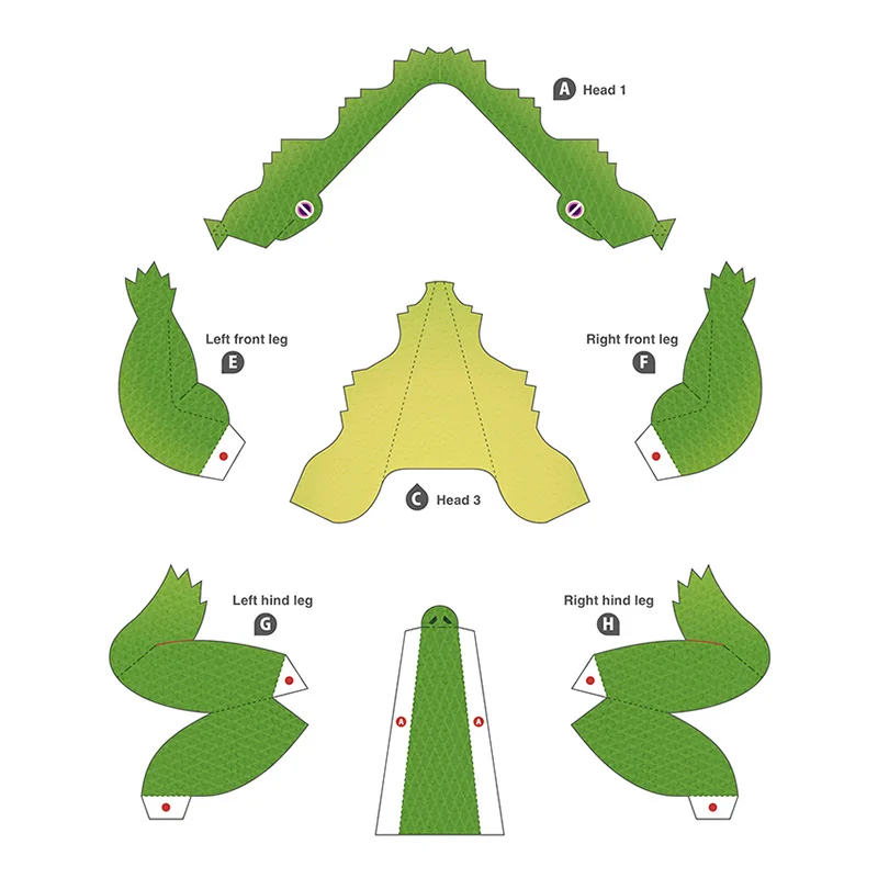 Crocodile Folding Origami Art  - огляд і ціна Art Craft Cardboard