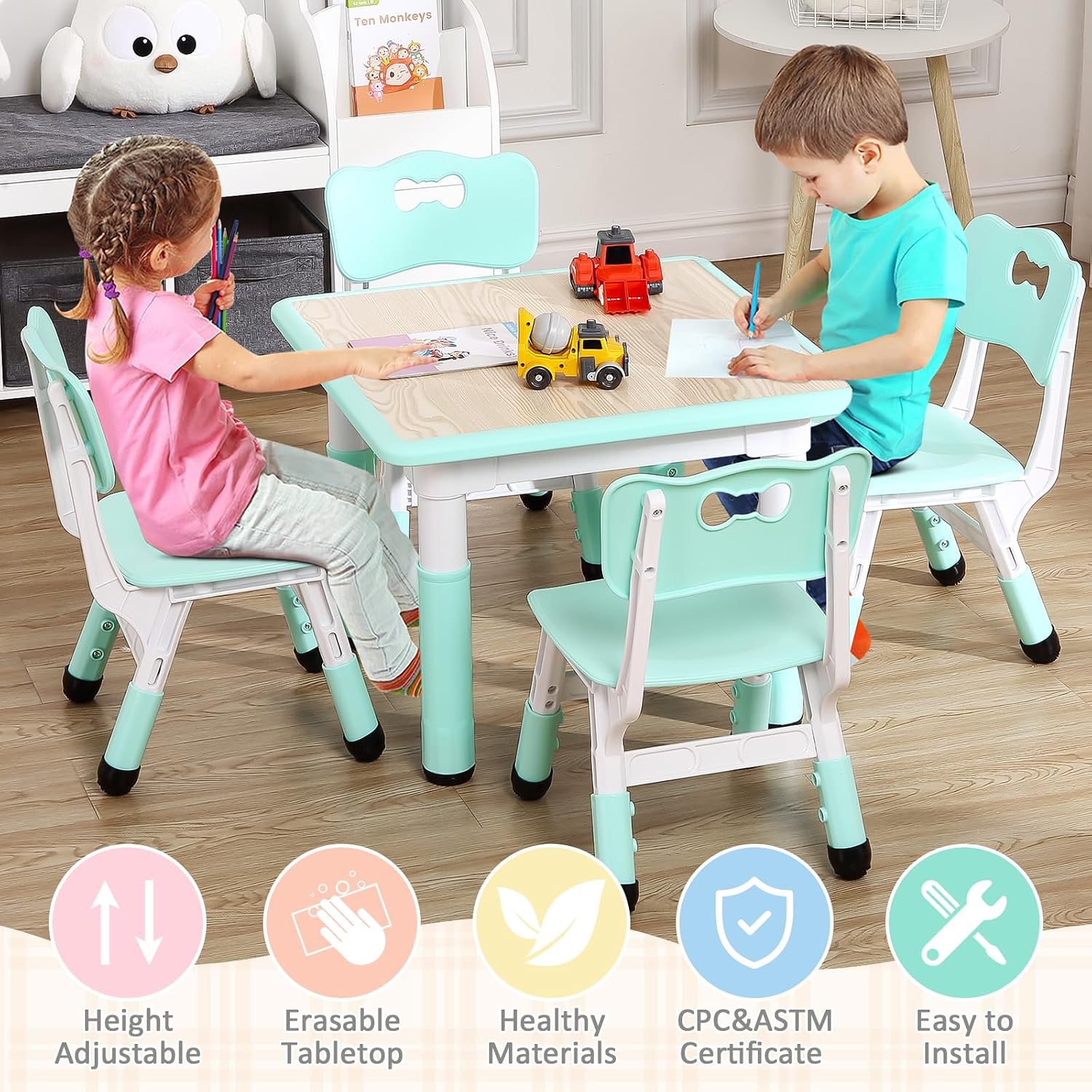 TackView 23inch Kids Table and - огляд і ціна Art Craft Toddler