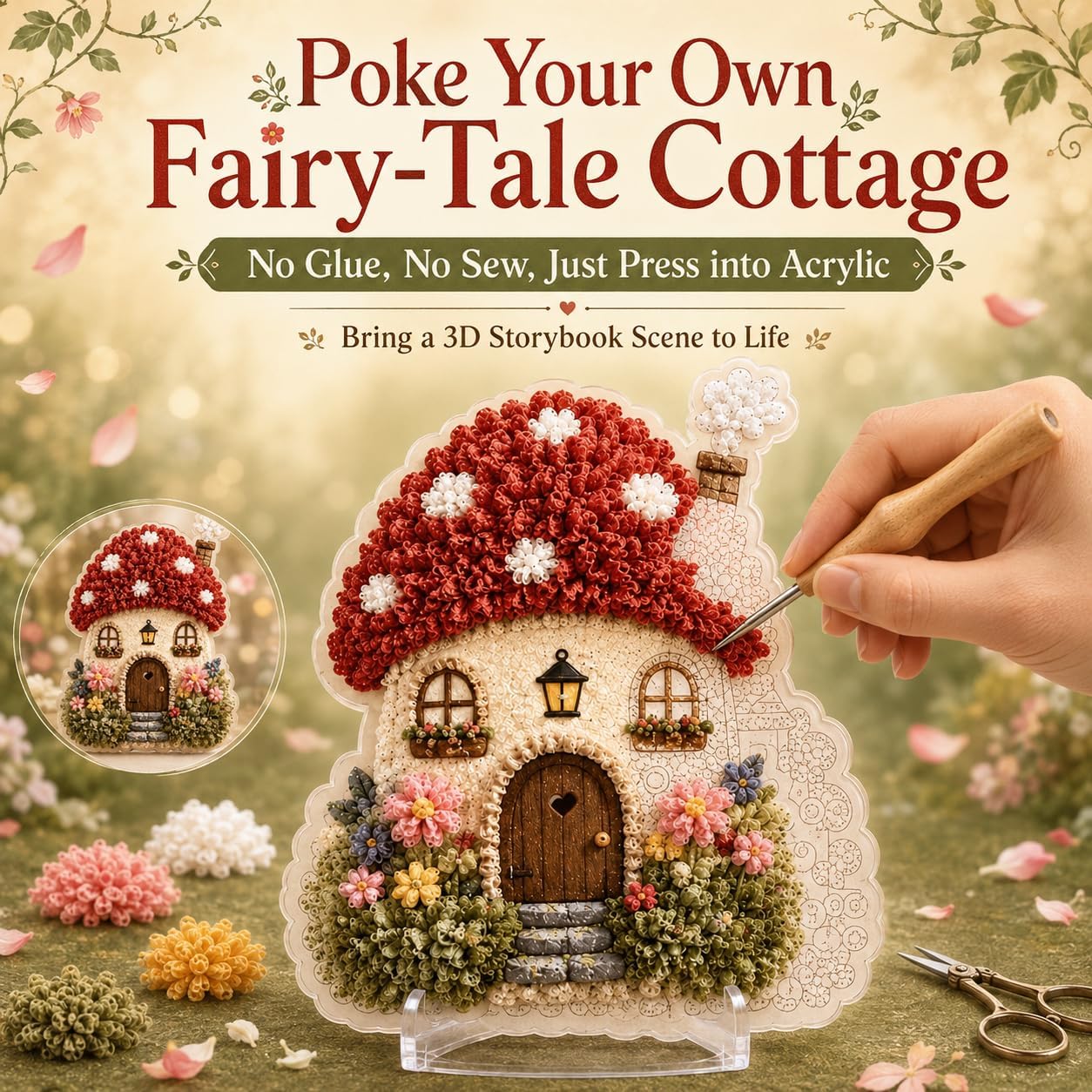 DIY 3D Fabric Poke Art Kit Whi - огляд і ціна Art And Craft Autumn