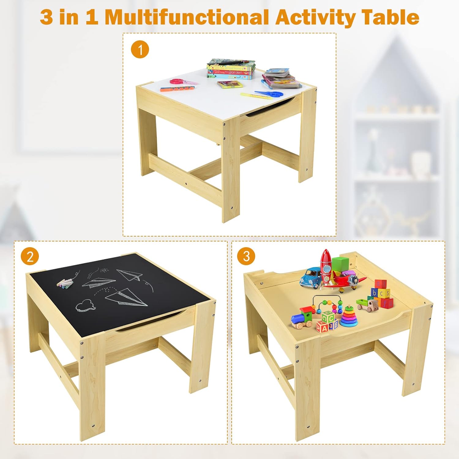 Kids Table and Chair Set, 3 in - огляд і ціна Art Craft Toddler