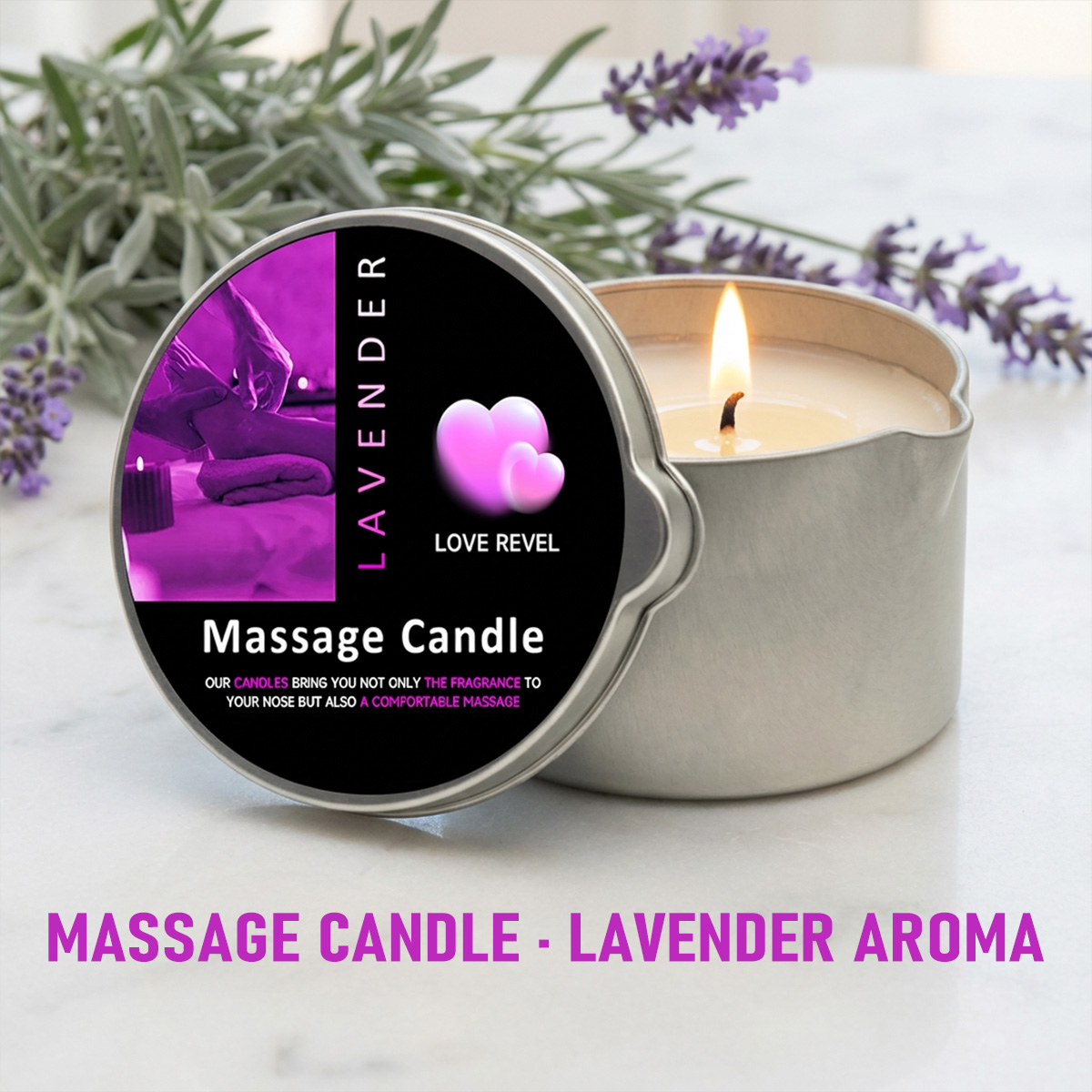 Massage Oil Candle Lavender 2o - огляд і ціна Soy Candle Fragrance Oil