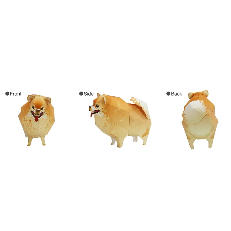 Pomeranian Dog Folding Origami - огляд і ціна Art Craft Cardboard