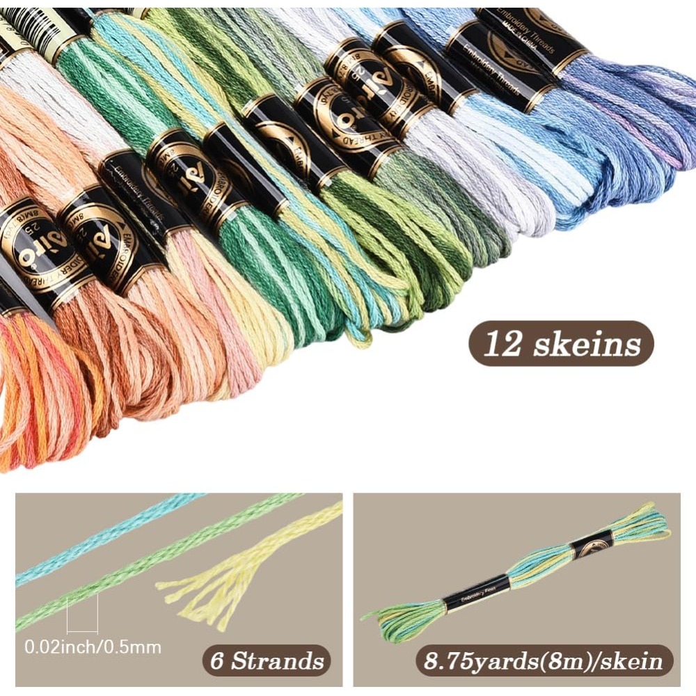 12 Skeins 105 Yards Cross Stit - огляд і ціна Artwork Craft