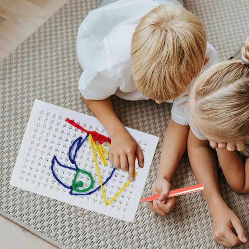 Thread Board For Kids Colorful - огляд і ціна Art Craft Toddler