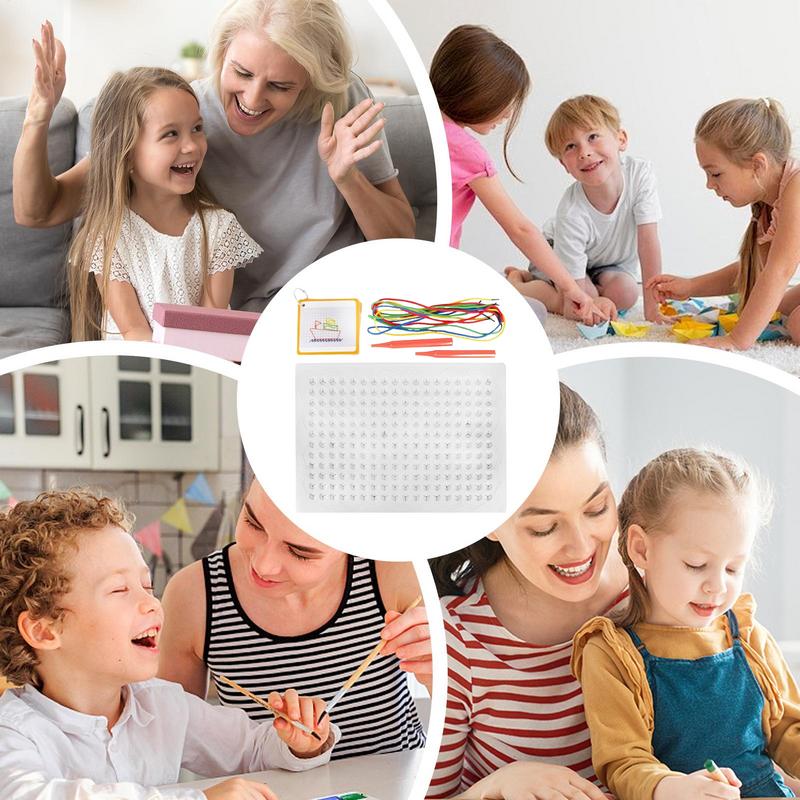 Thread Board For Kids Colorful - огляд і ціна Art Craft Toddler