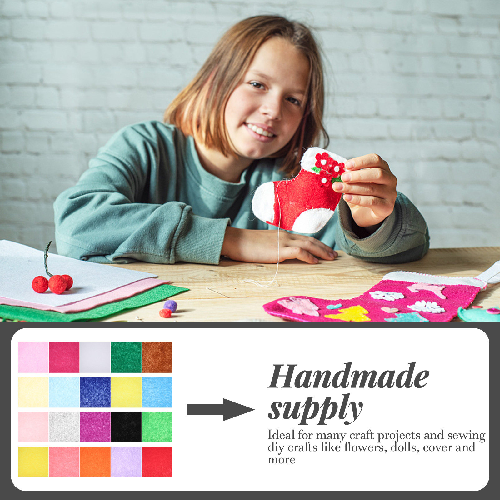 20Pcs Colorful Felt Sheets Non - огляд і ціна Art Craft And Cloth