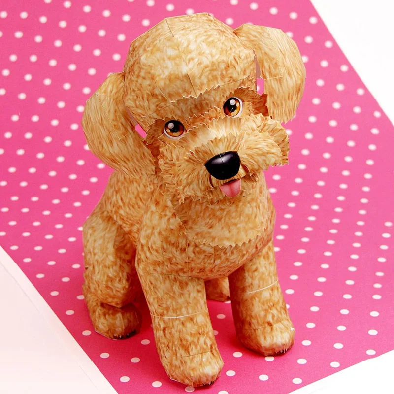 Toy Poodle Dog Folding Origami - огляд і ціна Art Craft Cardboard