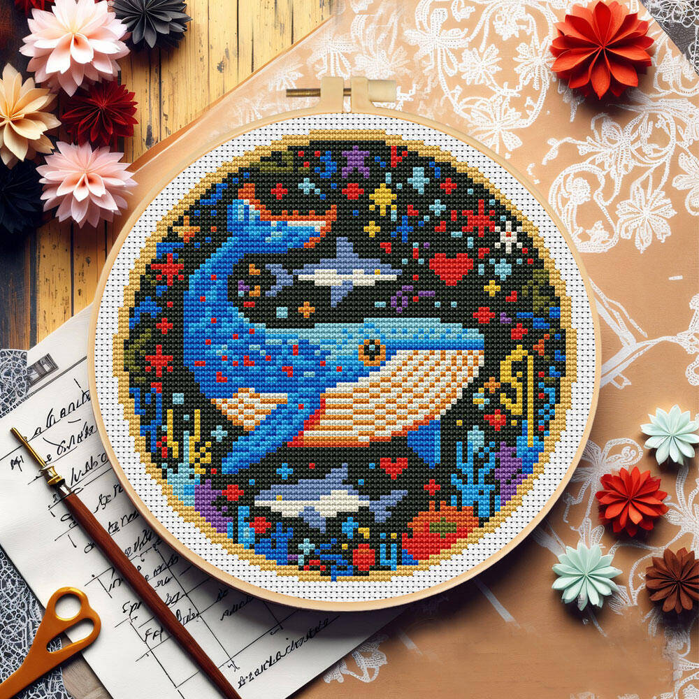 DIY Cross Stitch Whale Embroid - огляд і ціна Art Craft And Cloth