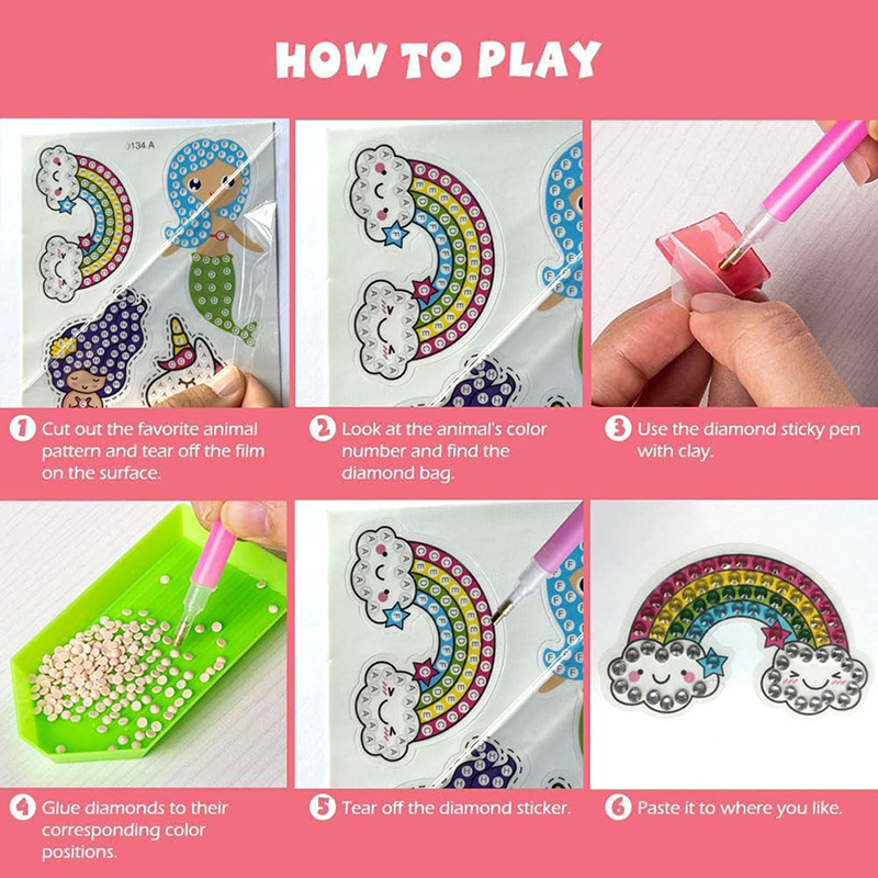 Make Diamond Stickers Kids 5D  - огляд і ціна Art Craft Ideas With Paper