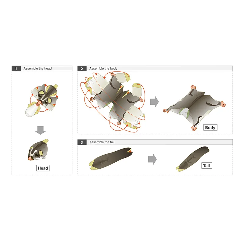Sugar Glider Flying Mouse Hand - огляд і ціна Art Craft Cardboard