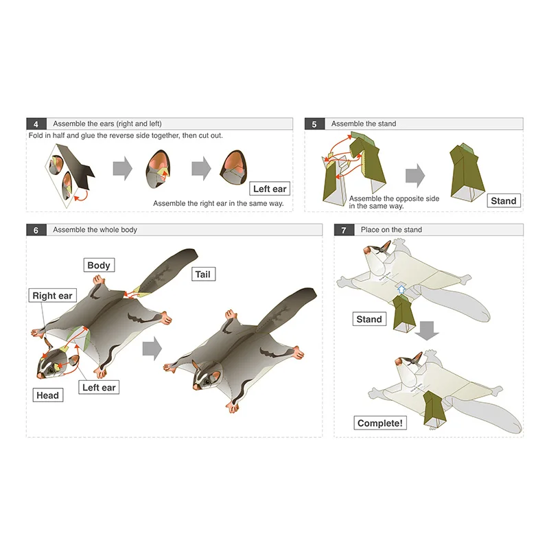 Sugar Glider Flying Mouse Hand - огляд і ціна Art Craft Cardboard